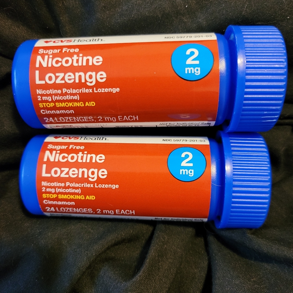 2 bottles of CVS nicotine lozenges 2mg